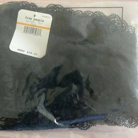 Free People‎ Lacey Looks Bandeau Bralette Black - Picture 3 of 3